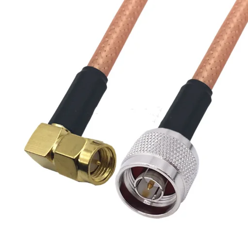 RG142 N штыревой SMA правый угол адаптер 50ohm прямой удлинитель коаксиального кабеля