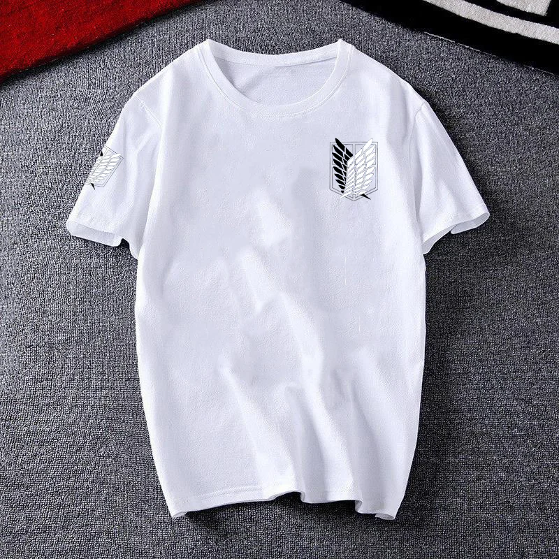 

2021 popular anime attacking giant men's t-shirts attacking giant summer tops Harajuku men's and women's t-shirt