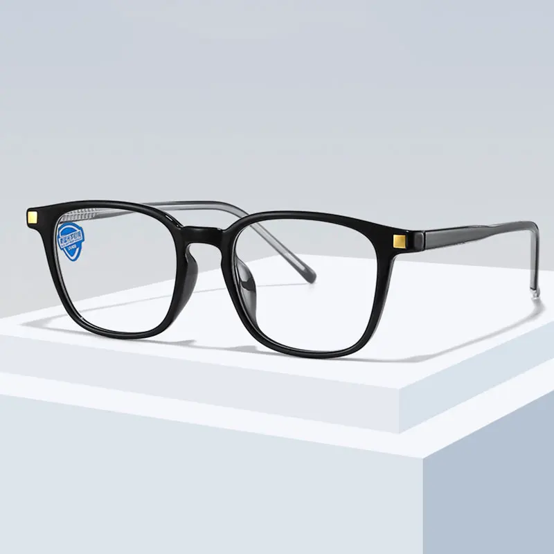 

Модные простые очки в пластиковой оправе для мужчин и женщин Стильные Полные очки с защитой от синего света с пружинными петлями новое пост...