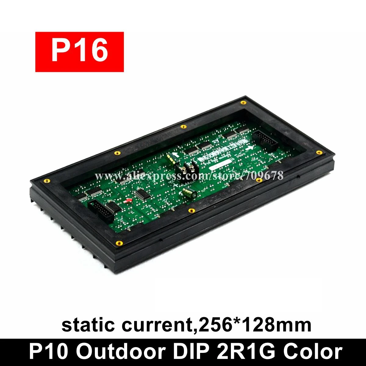 Внешний P16 2R1G статический двухцветный светодиодный дисплей модуль 32*16 точек