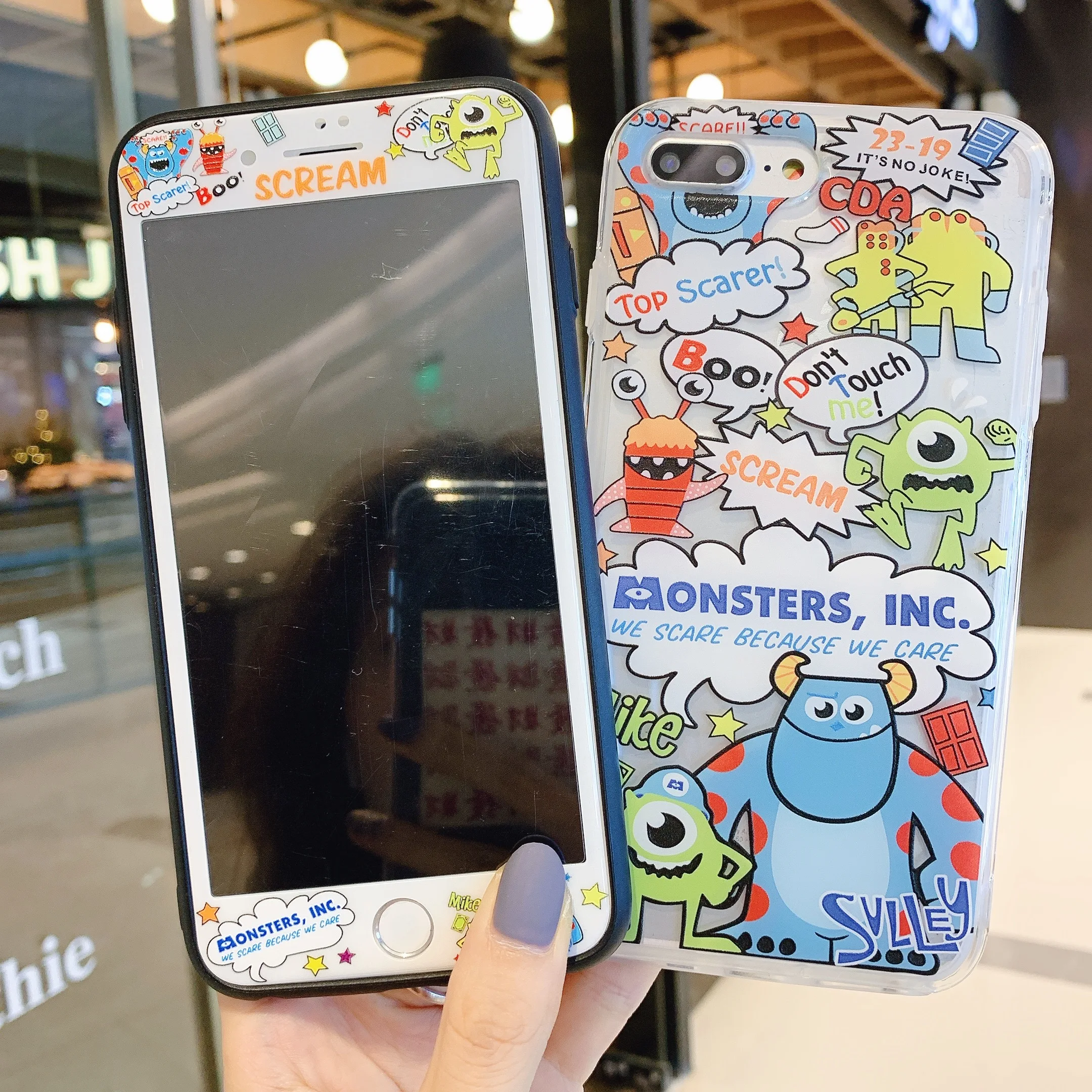 Мультфильм HD защитная пленка чехол для телефона iPhone 11 Pro Max 6 6s 7 8 Plus X XS XR XSMAX стежка