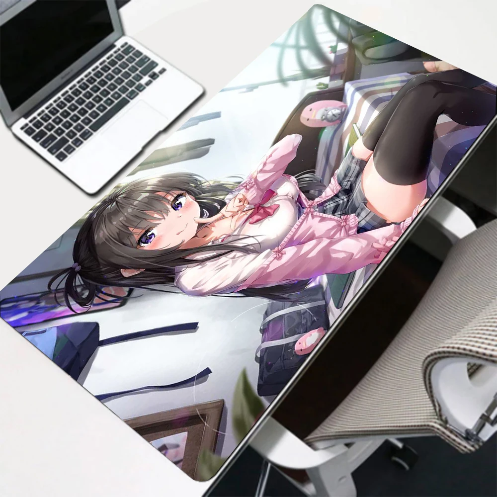 

Kawaii RGB Mouse Pad with 4 Ports of USB Hub Office Gaming Computer Keyboard Desk Pad LED Backlit Notebook Large Mousepad Xxl