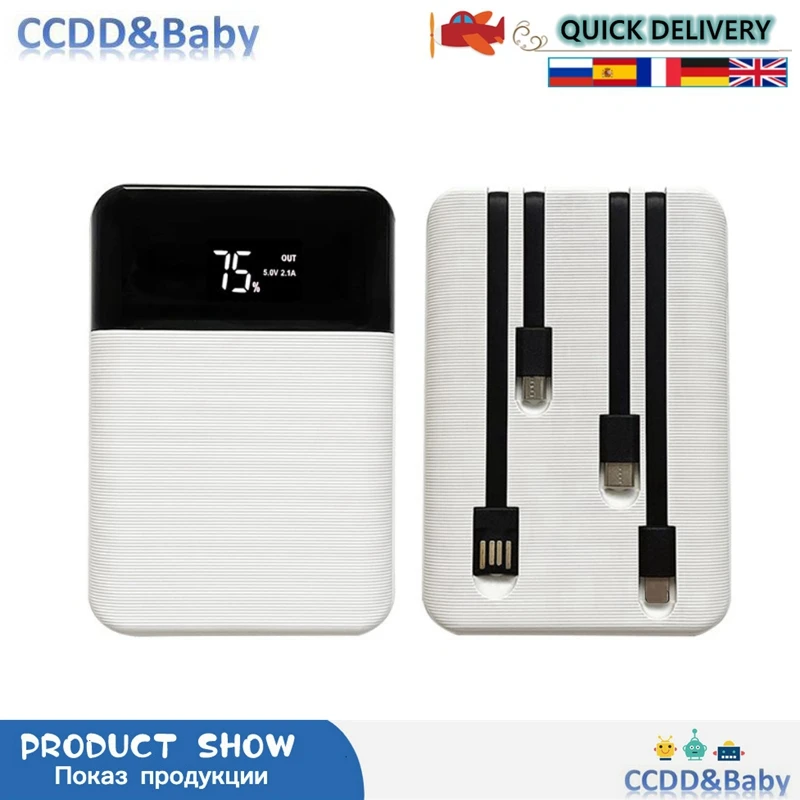 

LED Light Smart Power Charger Power Bank Case Lithium Ion Battery Portable DIY Powerbank Box Charger ​For 4x18650/18700/20700