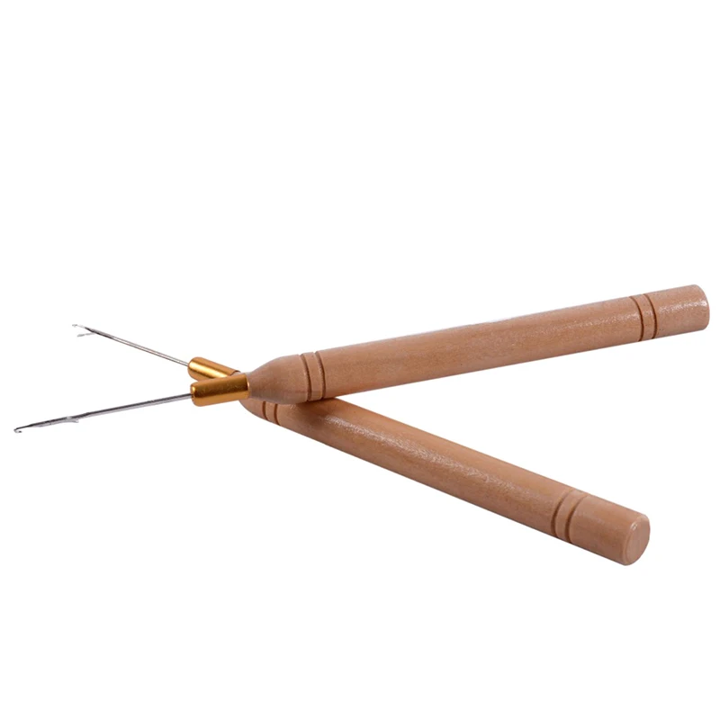 1 шт. игла для наращивания волос с деревянной ручкой|Швейные иглы| |