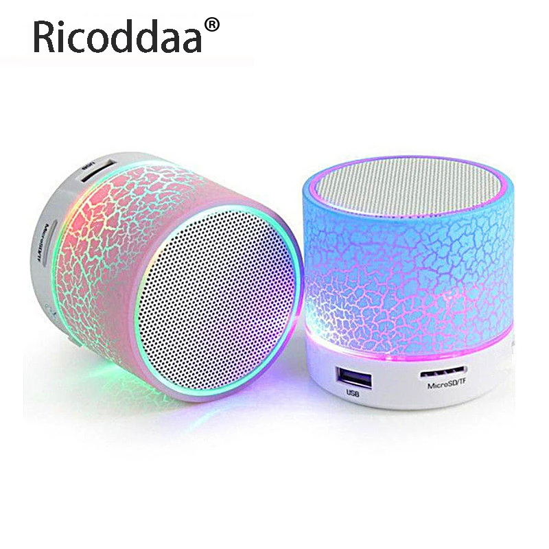 Bluetooth Speaker Mini Wireless Loudspeaker Crack LED TF USB Subwoofer Speakers MP3 Stereo Audio Music Player | Электроника