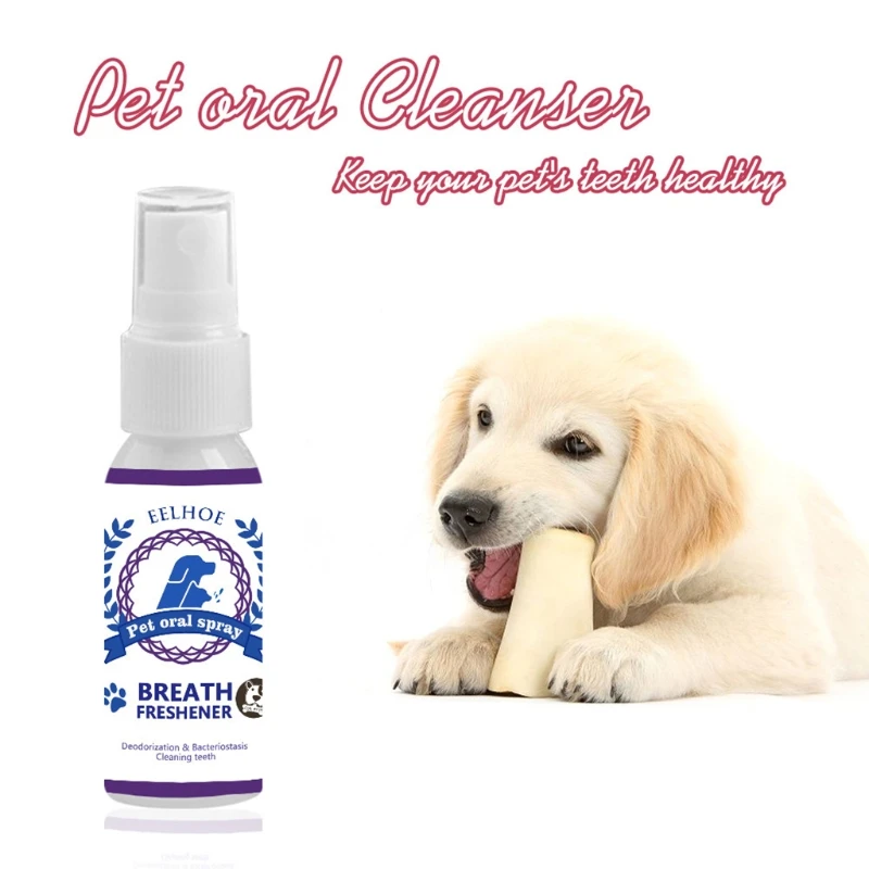 

Dog Mouth Spray Eliminate Bad Breath Plaque and Tartar Remover Oral Hygiene for Pets Dental Care Spray 2 Capacities