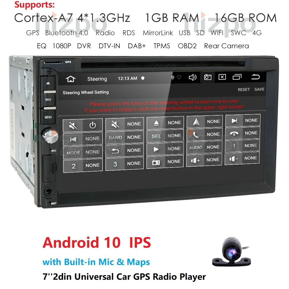 Koop Uk Eu Us Au Kaart Android 10.0 Double 2 Din 7