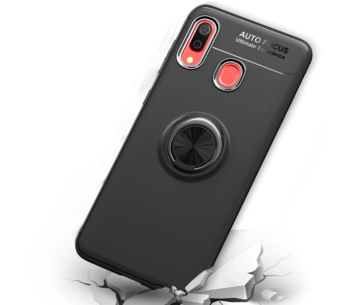 Phone Case For Samsung Galaxy A10 A30 A20S A40 A50 A50S A30S A70 Shockproof Soft Silicone Magnetic Finger Ring Back Cover|Бамперы| |