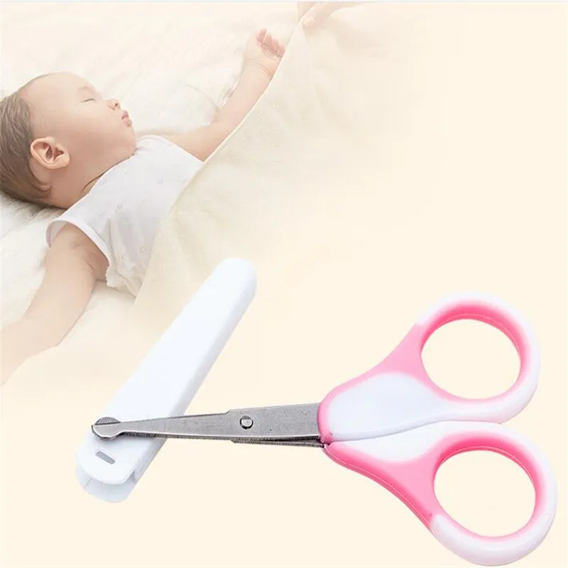 

Hot Sale Solid High Quality Baby Nail Scissors Cover Newborn Safety Clipper Colourful Single Package Best Gift For Baby