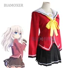 Матросский костюм Tomori Nao  Yusa Nishimori школьная форма косплей костюмы аниме Шарлотта полный комплект (топ + юбка + галстук-бабочка)