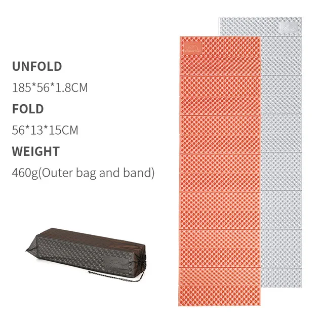 Naturehike Сверхлегкий портативный одиночный складной пенопластовый матрас для