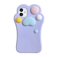 easterm 12 reduce pressure cat toes silicone protective phone case for 12 promax 12 11pro 11 promax xsmax 11 xs xr 8p 7g se cove