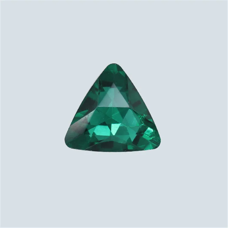 Peacock green 8mm 10 шт. треугольные хрустальные 3D Подвески для ногтей Белые AB Стразы с серебряным острым дном голографическое искусство ногтей украшение маникюр - Цвет: Peacock green 8mm