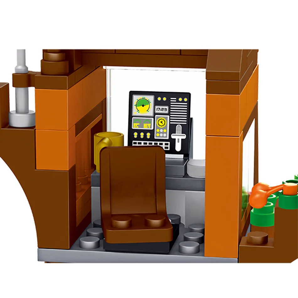 

264pcs Jurassic Dinosaur Parenting Institute Model Building Blocks City Raptor Figures Park Bricks Children Toys Kids