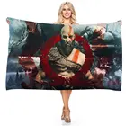 Быстросохнущее пляжное полотенце из микрофибры Game God of War Kratos  Atreus