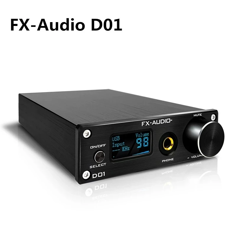 Усилитель для наушников FX-Audio D01 USB DAC Bluetooth 5 0 ES9038Q2M 32 бит 768 кГц DSD512 XU208 усилитель