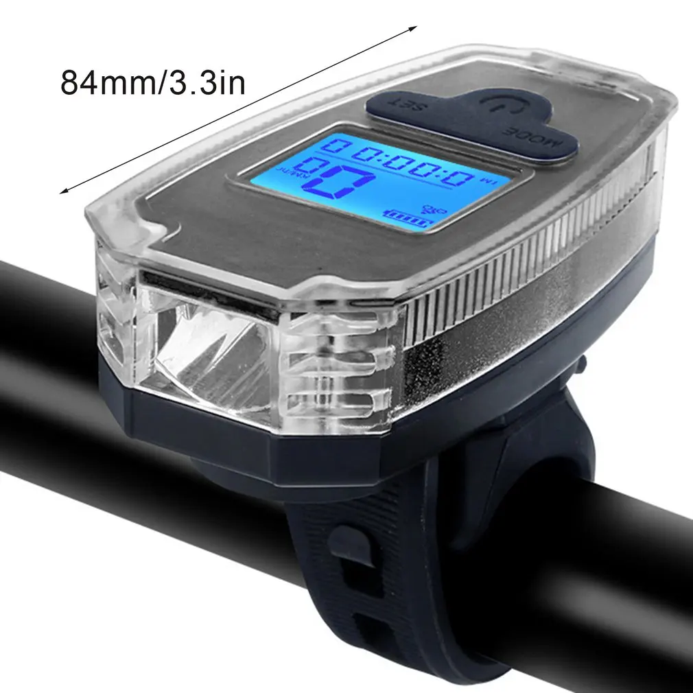 

3-in-1 USB Charging Bicycle Front Light Bicycle Stopwatch Bicycle Horn Multifunctional Bicycle Front Light Riding Equipment
