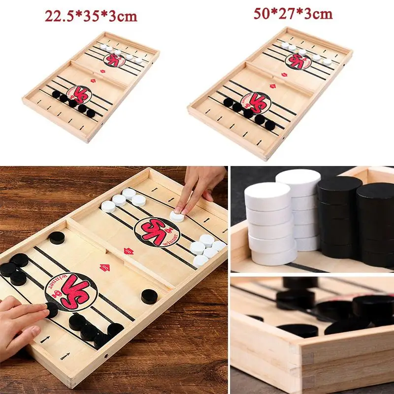 Table Hockey Game for Adult and Children Desktop Slingshot Board Game Toys Chess Play Desktop Fighting Party Family Games