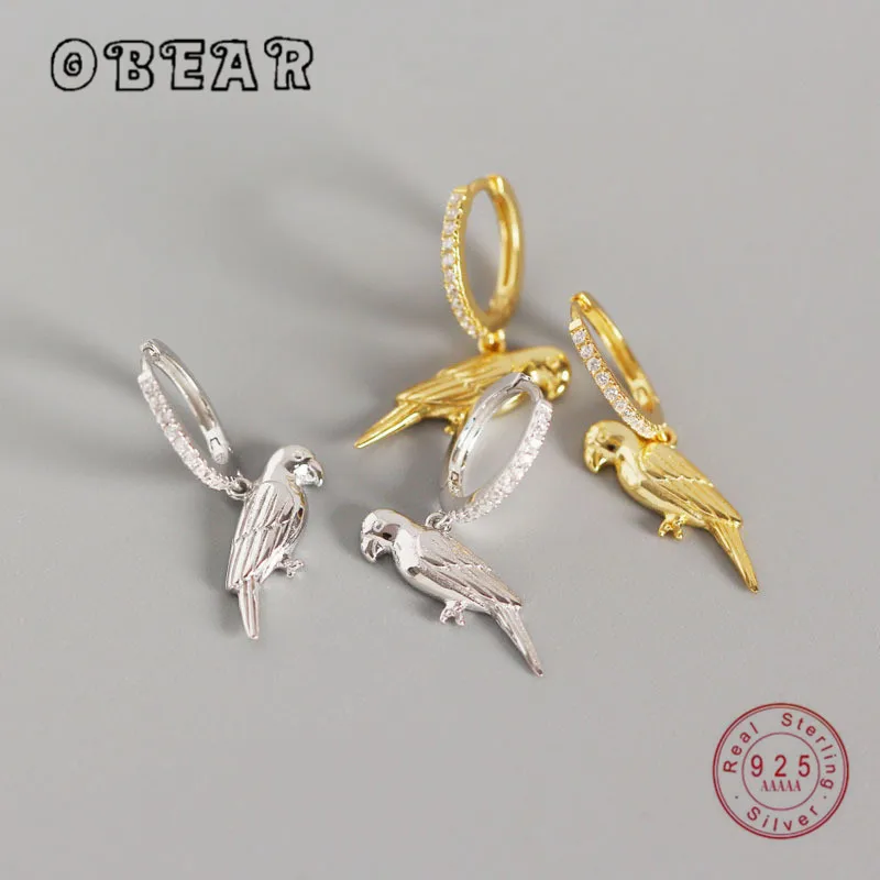 OBEAR изысканные маленькие серьги из циркона 100% Стерлинговое Серебро 925 пробы кулон