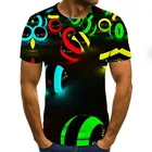 Летняя модная мужская футболка в стиле хип-хоп, 3D футболка, Мужская футболка, летняя аниме футболка с коротким рукавом и круглым вырезом, Топ