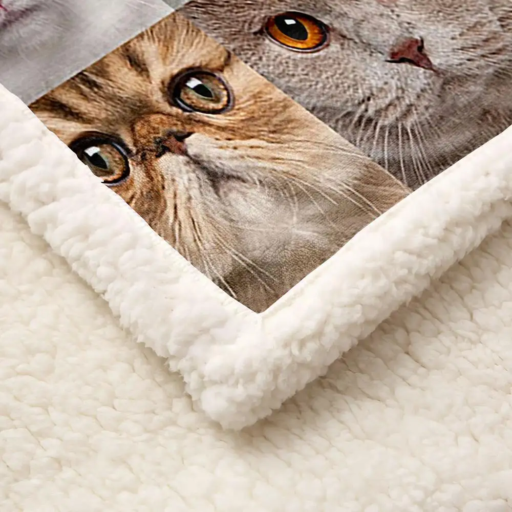 ONGLYP 3D с мордочкой кота коллекция подстежка на искусственном меху Одеяло удобные