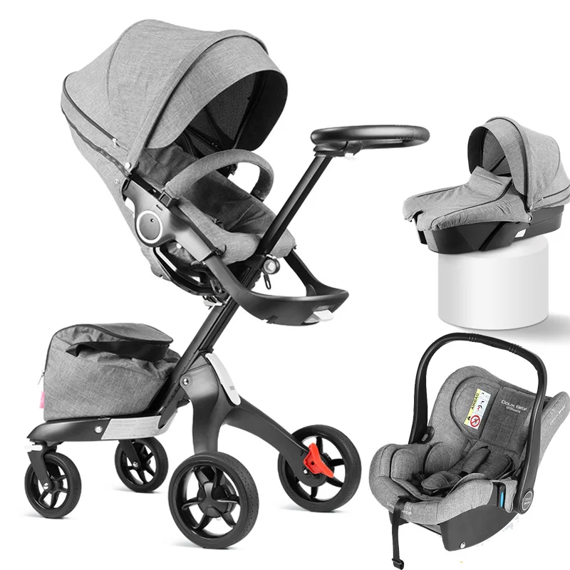 DSLAND детская коляска 3 в 1 роскошный высокий land scape сидячие кресла para bebe липа класса