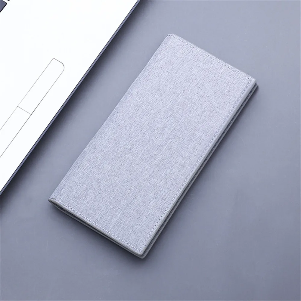 Модные деловые кошельки для мужчин 1 шт. длинный холщовый Кошелек монет держатель