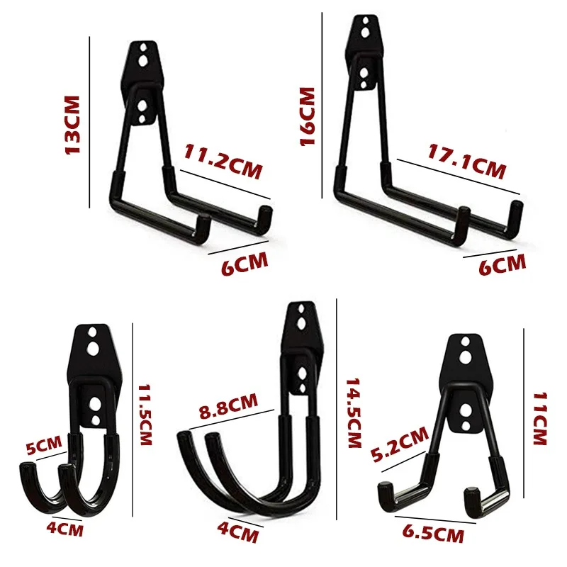 

Heavy Duty Metal Hook Garage Organizer Wall Mount Bicycle Hanger Hooks Finishing Bracket Storage Hook For Ladders Garden Tool