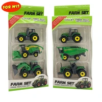 new farm tractor play set diecast plastic metal gear collectible toy power vehicle car model with parthappy farmland harvest
