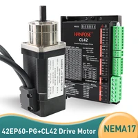 free shipping 42ep60 pg5 18 1 closed loop deceleration gear stepper motor nema17 cl42 driver 2 0a 0 8n m for cnc milling machine