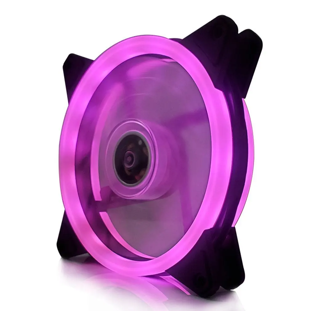 

12Cm Dual Aurora Dual Aperture Fan Rgb Case Fan Pc Case Fan Glare Coolercase Verstelbare Computer Koelventilator