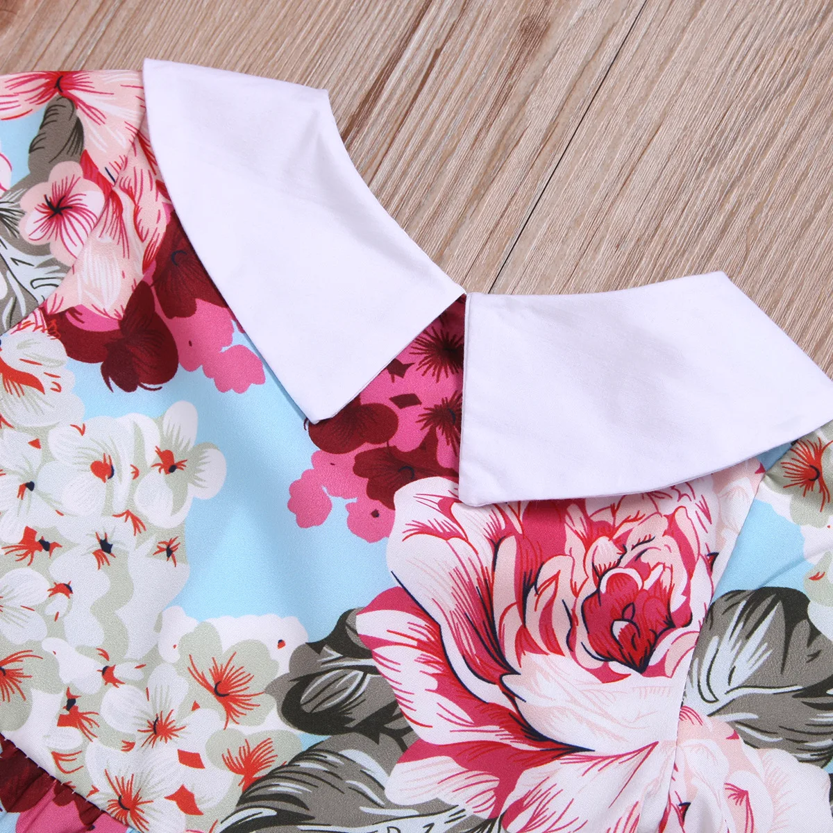 Children's Skirt Summer New Korean version of children Girls Doll Lapel Short Sleeve Floral Princess a generation hair | Детская