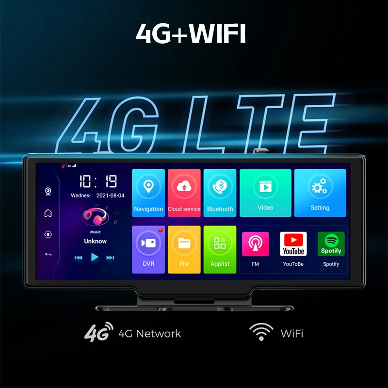 $135.90 Pongki Q98 Dash Cam HD 1080P Dual Lens Android 8.1 4G ADAS GPS Smart Navigation Car Dvr 24H Parking Monitoring Camera Recorder