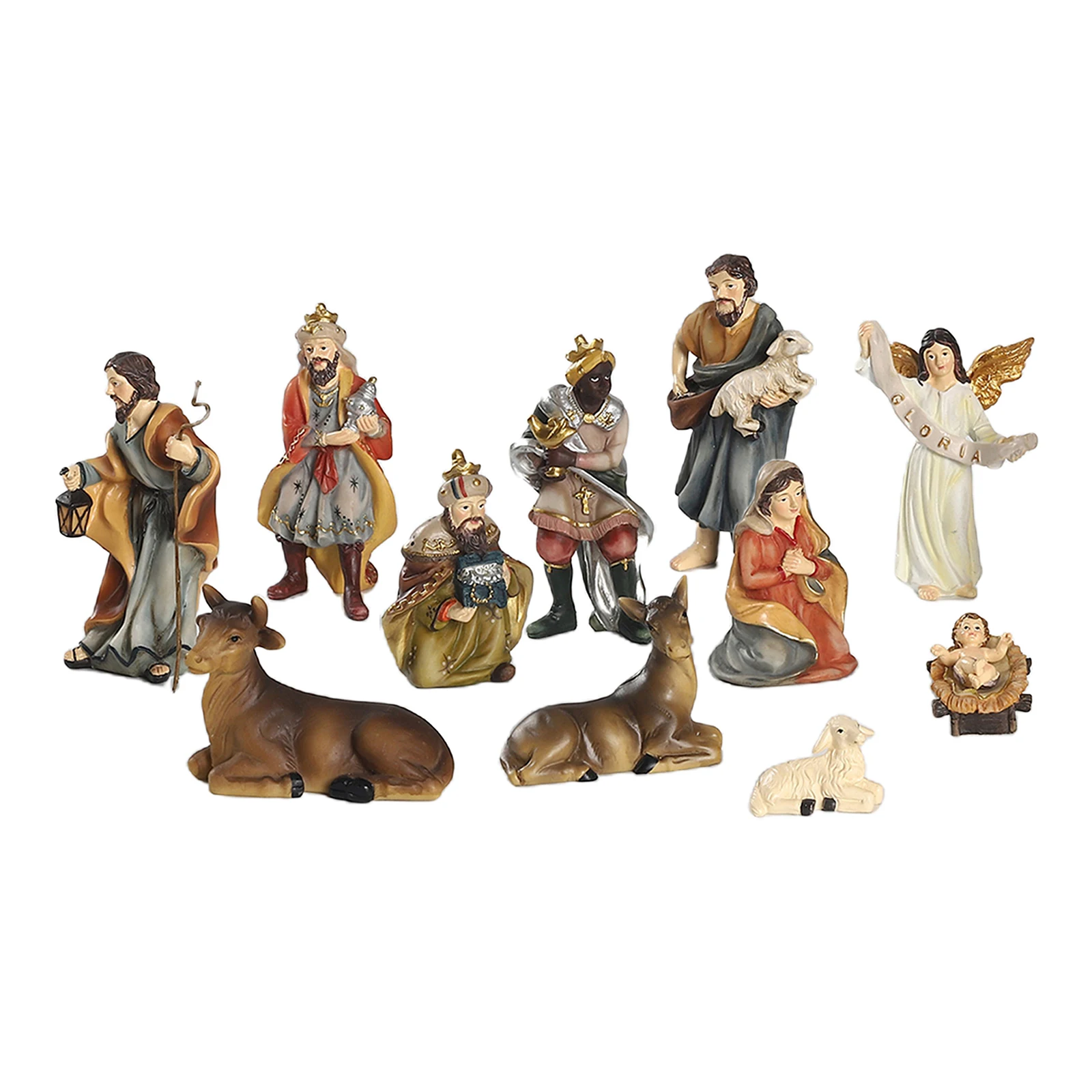 

Nativity Scene Set Baby Jesus Christmas Figures Ornament Home Decor Gifts