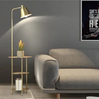 modern simple led creative shelf floor lamp living room sofa bedroom bedside golden floor lamp