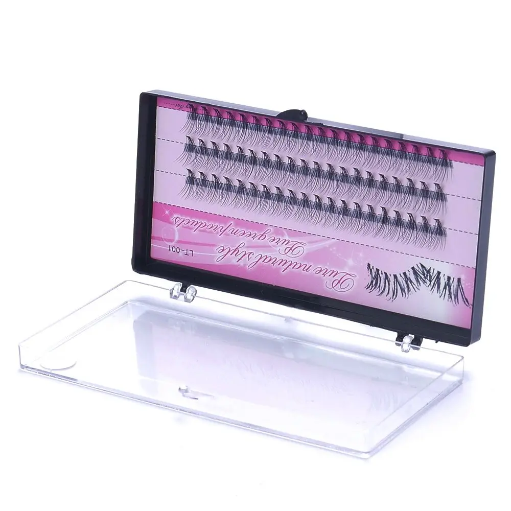

60 Bundle Crossed Individual Cluster Eyelashes False Eyelashes 3d Natural Fluffy Long Soft Fake Eyelashes Extension