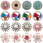 5 шт.лот новые застежки для ювелирных изделий Сменные заклепки с цветком из горного хрусталя 18 мм металлические застежки подходят для застежки браслета ожерелья