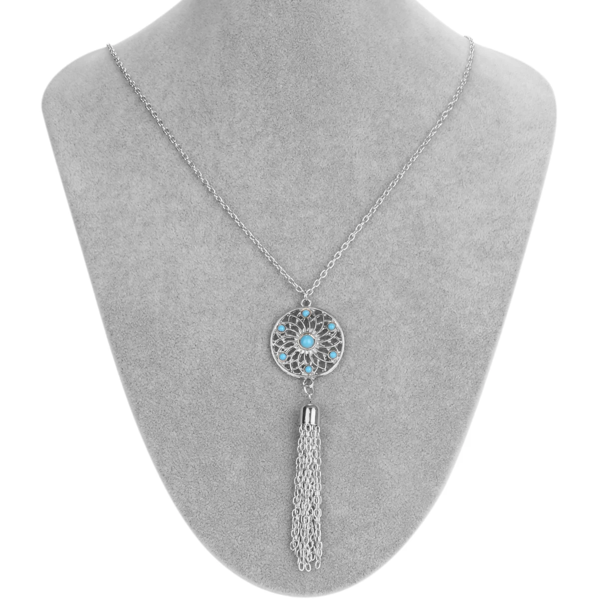 Женское длинное ожерелье Shellhard в стиле бохо с бусинами и цветами модное ажурной