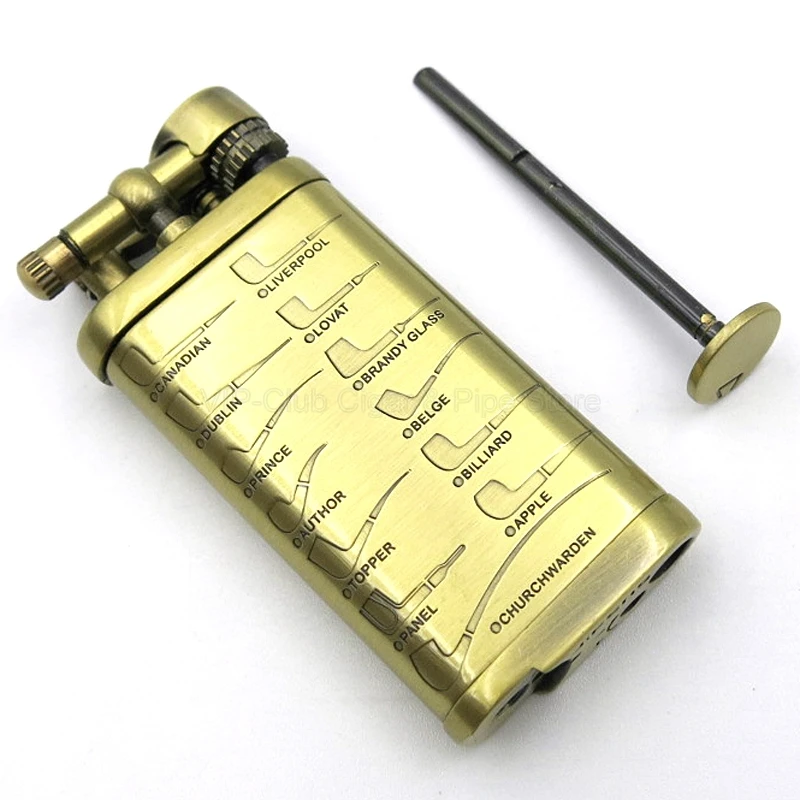 Jifeng винтажная металлическая медная труба газовое давление Ретро Зажигалка для