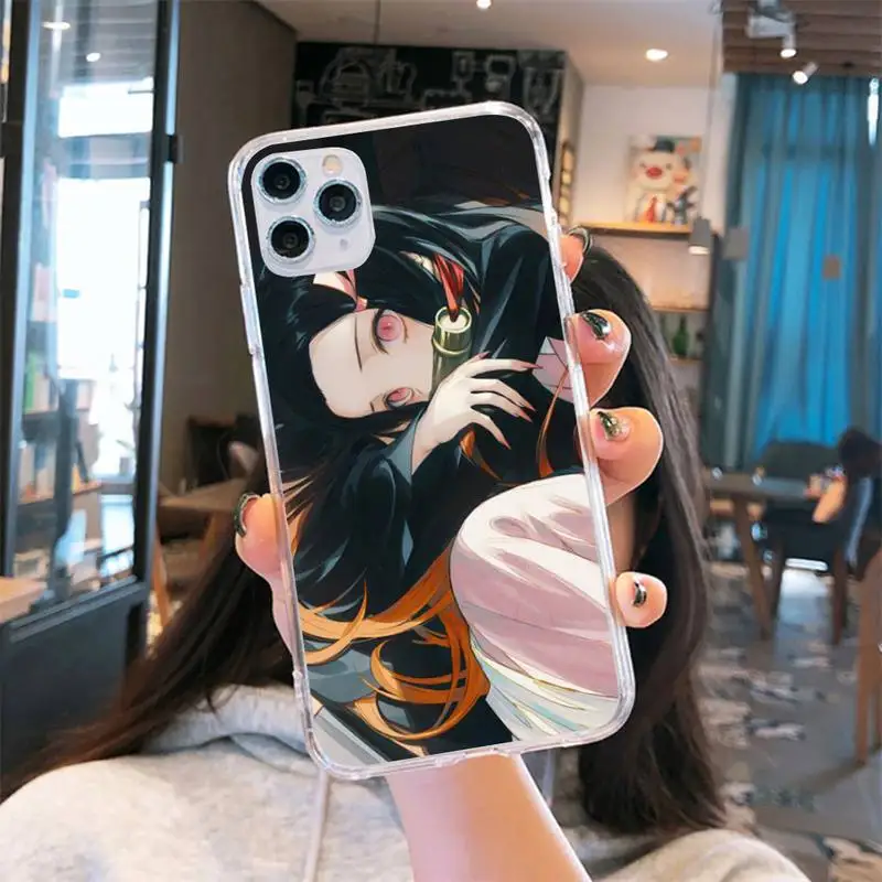 

Kamado Nezuko Kimetsu no Yaiba anime Phone Case Transparent for iPhone 6 7 8 11 12 s mini pro X XS XR MAX Plus