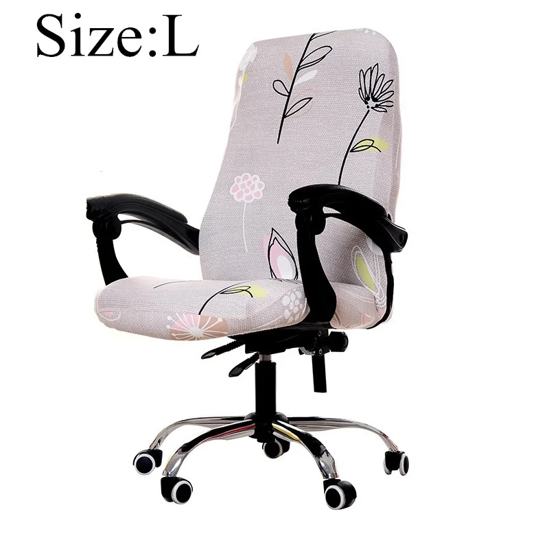 xiuxian size L 3 размера, офисный эластичный чехол для стула, анти-грязные съемные чехлы для стула для компьютерного стула, 4 однотонных цвета, чехол для сиденья для конференц-зала - Цвет: xiuxian size L