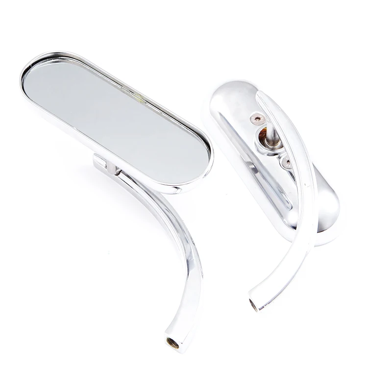 2 шт. овальные мини зеркала заднего вида для мотоцикла Honda Shadow Yamaha Kawasaki|Боковые и