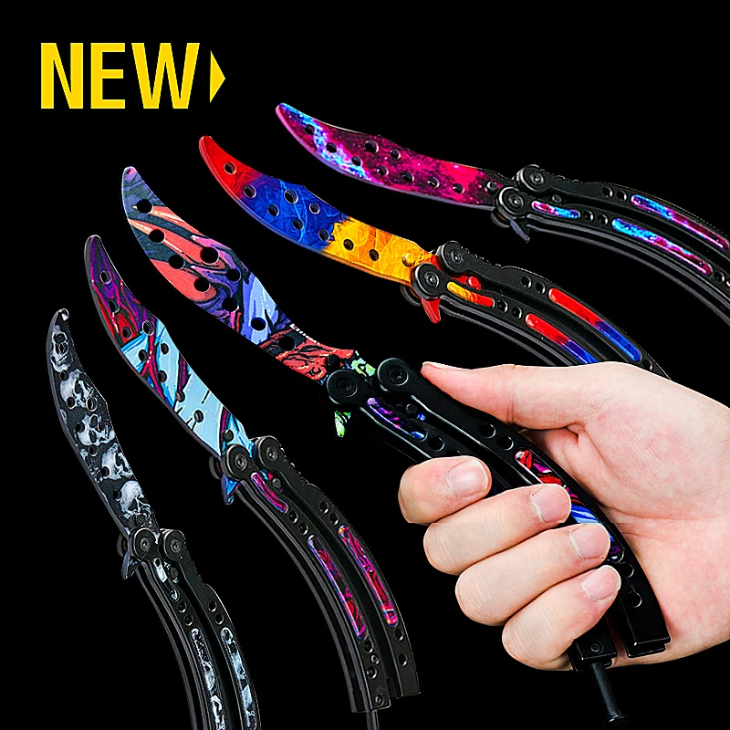 Керамбит цветной нож бабочка для взрослых и детей Праздничная игра CS GO подарок