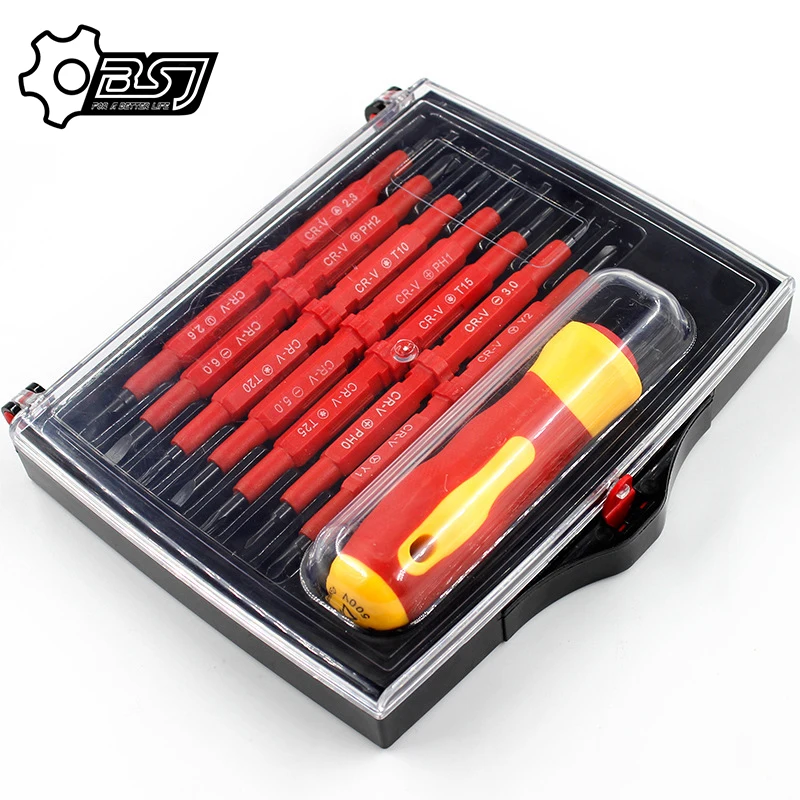 

14 IN 1 Screwdriver Set Multi-purpose Magnetic Electrican insulated Electric Hand scerwdriver set repair tools kit set