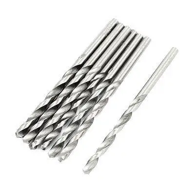 

3.7mmx45mm High Speed Steel Straight Shank 2 Flutes Twist Drilling Bit