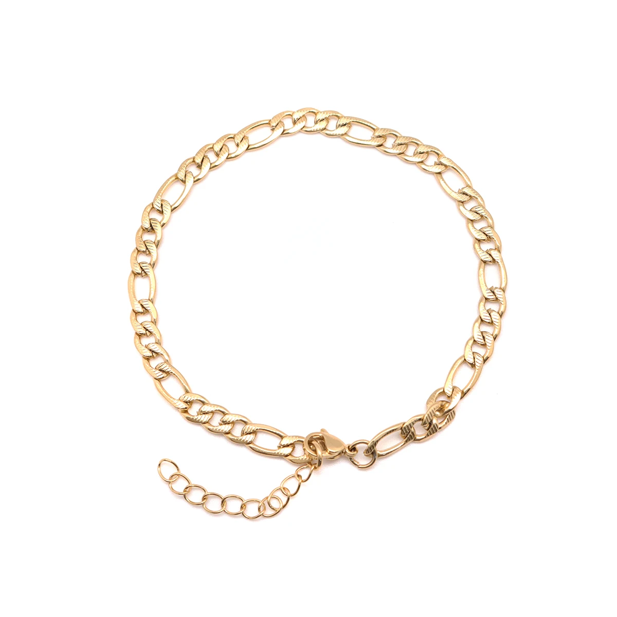 

New Fashion 304 Stainless Steel Anklet Gold Color Oval For Women Summer Beach sandals Foot Jewelry 23.5cm(9 2/8") long, 1 Piece