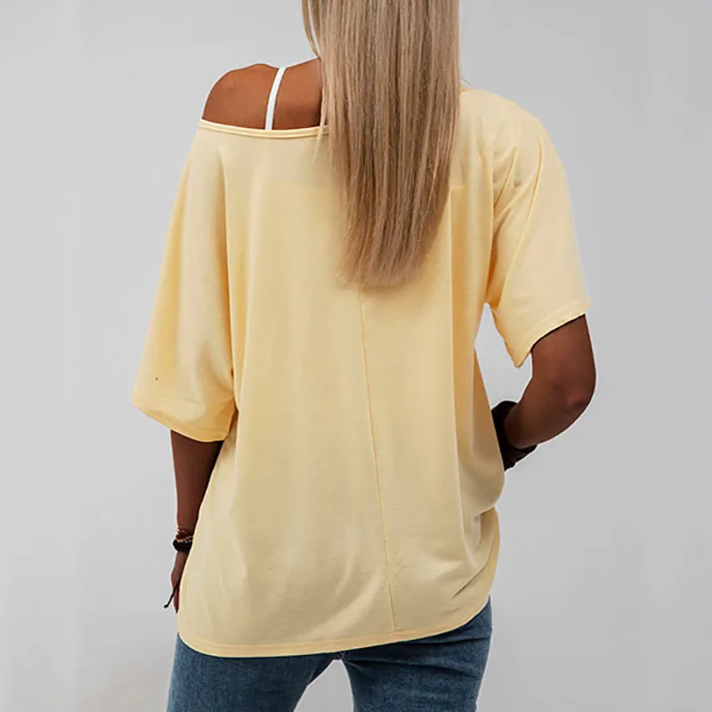 

Plus Size 2020 Summer Fashion Harajuku Tops for Women Half Sleeve Printed Pure Color Aesthetic Casual T-shirts Mujer Camisetas