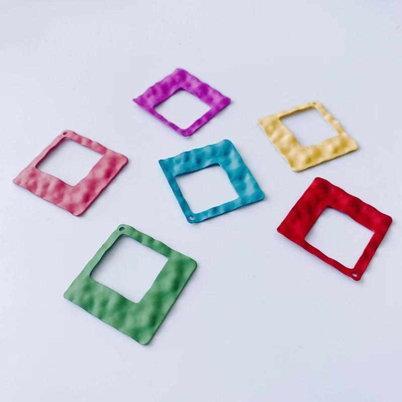 

Аксессуары для ювелирных изделий «сделай сам», оптовая продажа, цветные квадратные серьги с распылителем макарон, ожерелье, подвески, аксес...