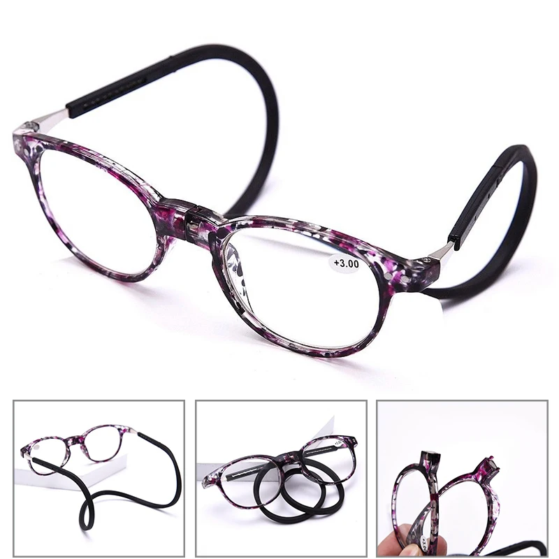 Новинка регулируемые очки для чтения с магнитной застежкой складной считыватель