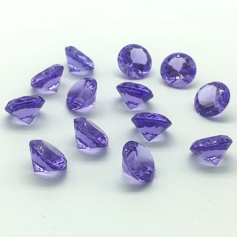 Lavender 20 мм 100 шт Акриловые цветные искусственные круглые алмазные кристаллы драгоценные камни для Разбрасыватели конфетти для стола, Ваза Наполнители, свадьба, искусство и ремесла - Цвет: Lavender